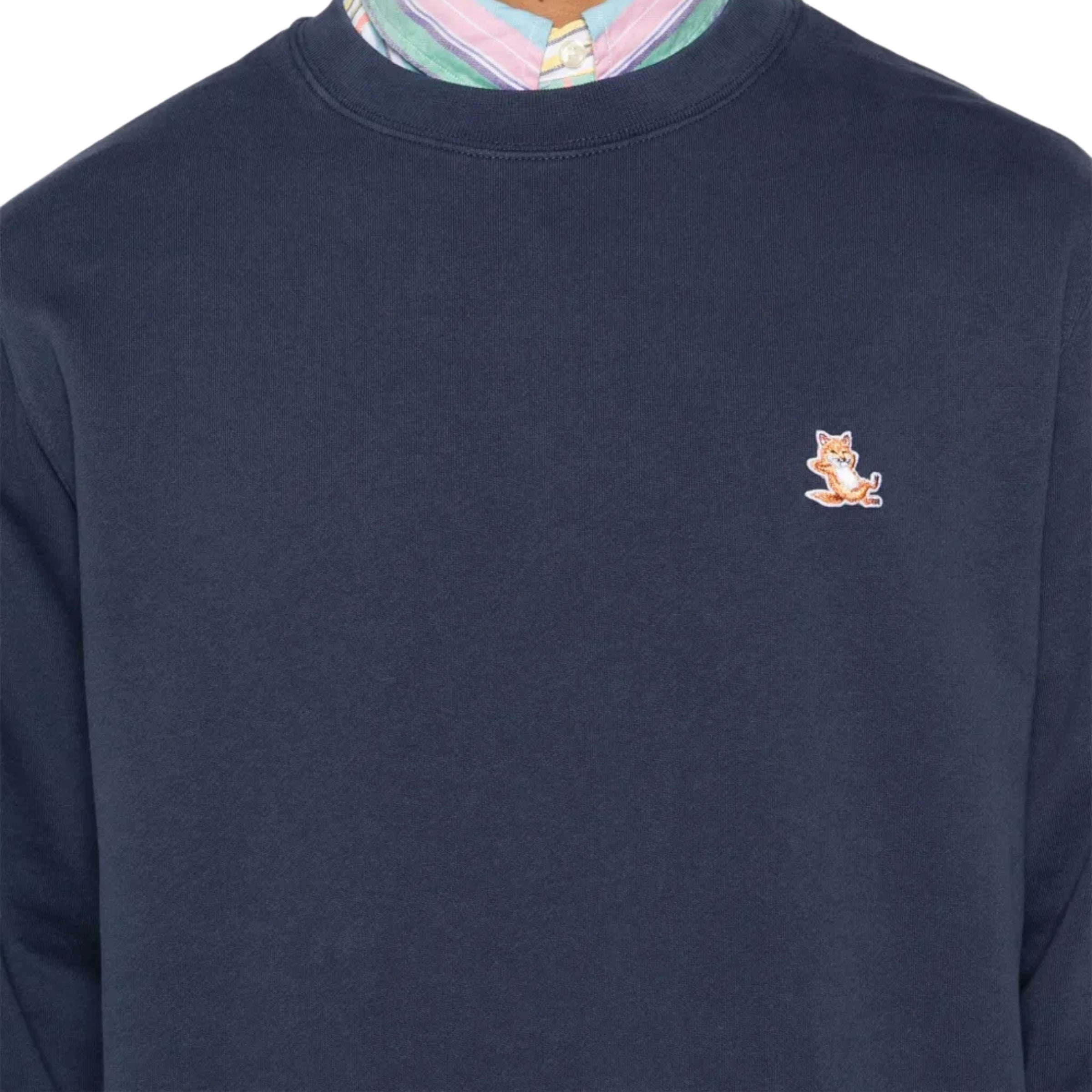 Maison Kitsune Sweater Fox Patch Navy - AL Capone Premium
