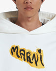 Marni Hoodie Graffiti Logo White