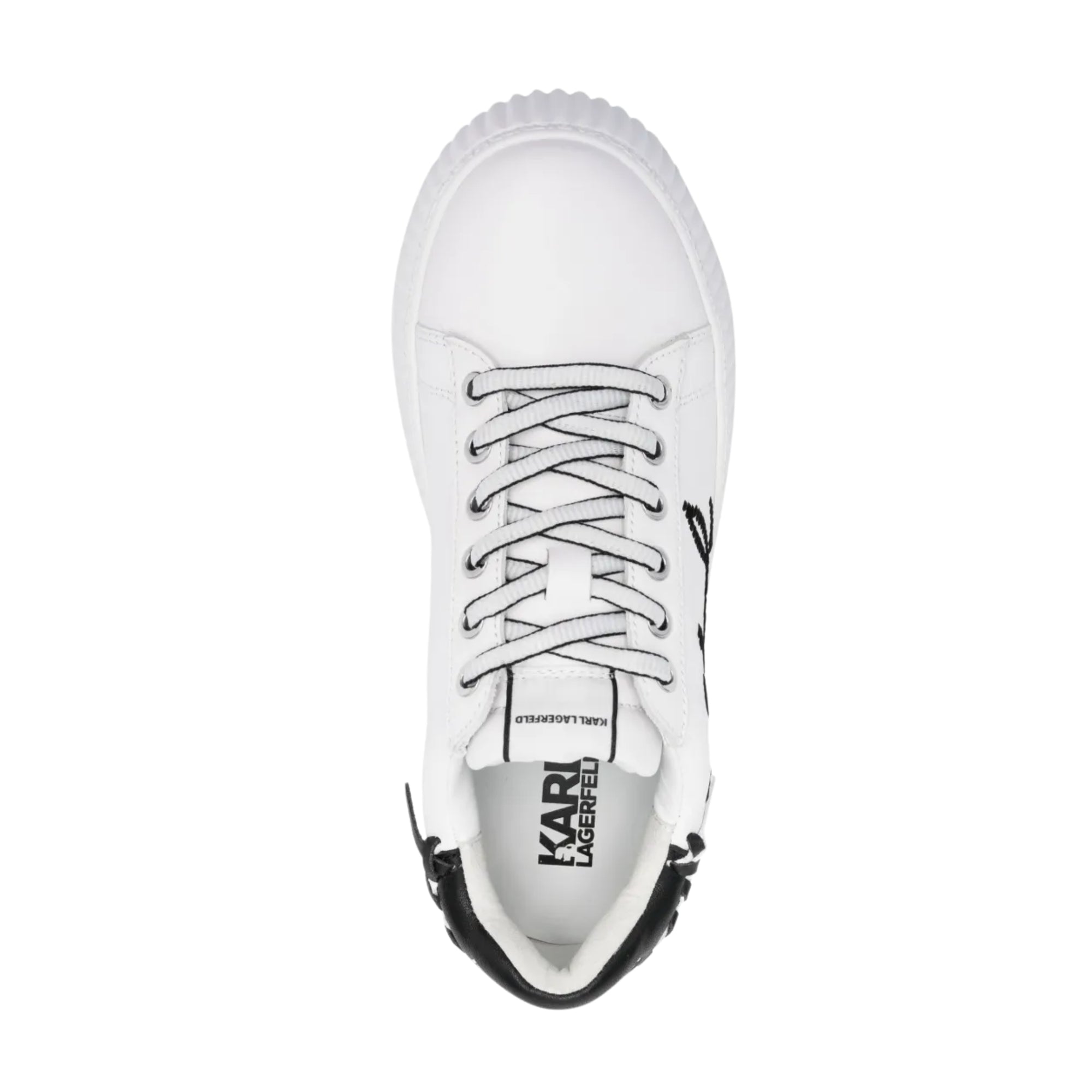 Karl Lagerfeld Sneaker Ladies Kreeper Whipstitch White-Black