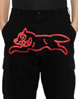 Ice-Cream Cargo Pants Running Dog Black