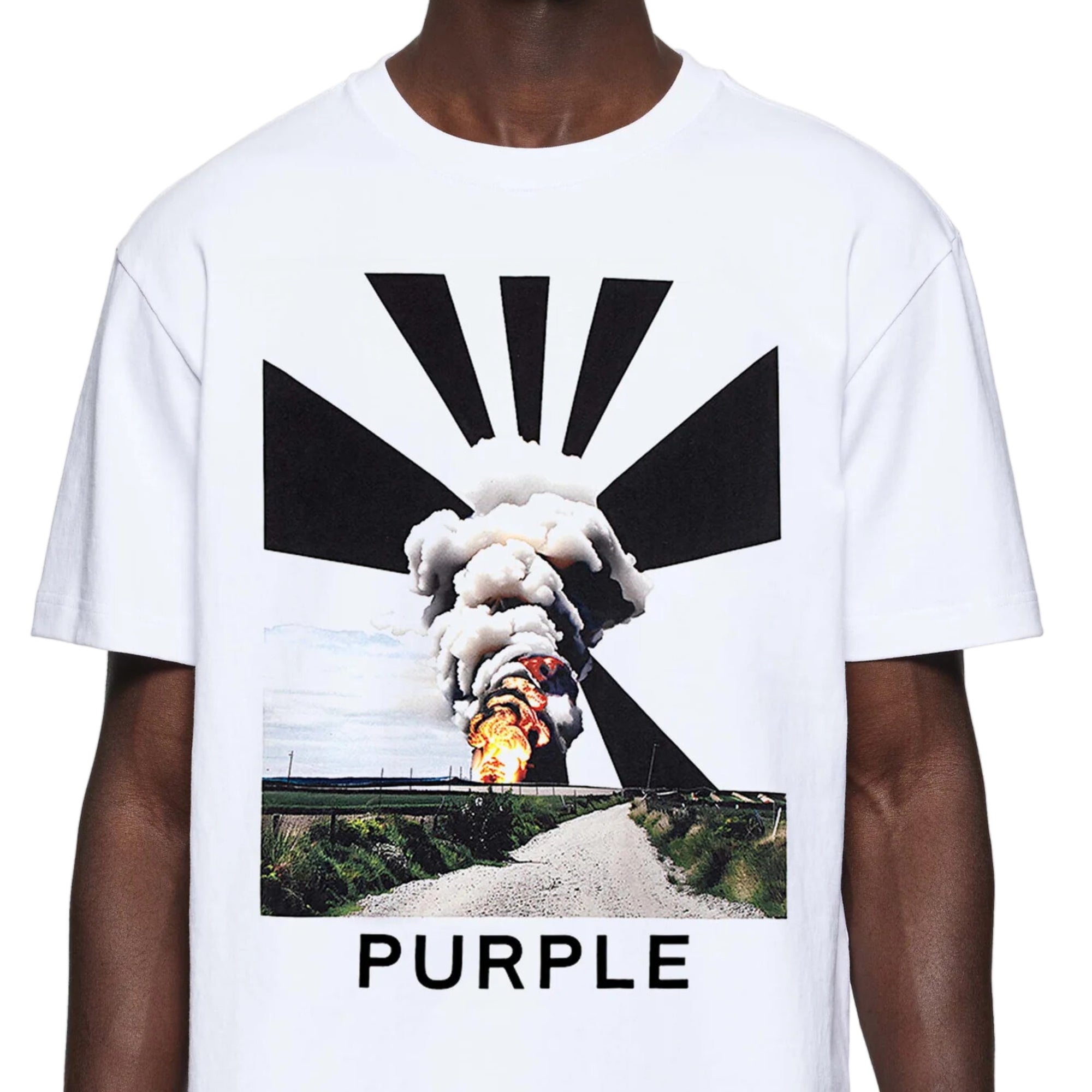 Purple T-Shirt Explosion White