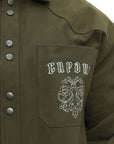 Capone Overshirt Buttoned Up Green