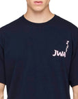 Jw Anderson T-Shirt Back Print Navy