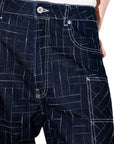 Kenzo Cargo Jeans Weave Denim Blue