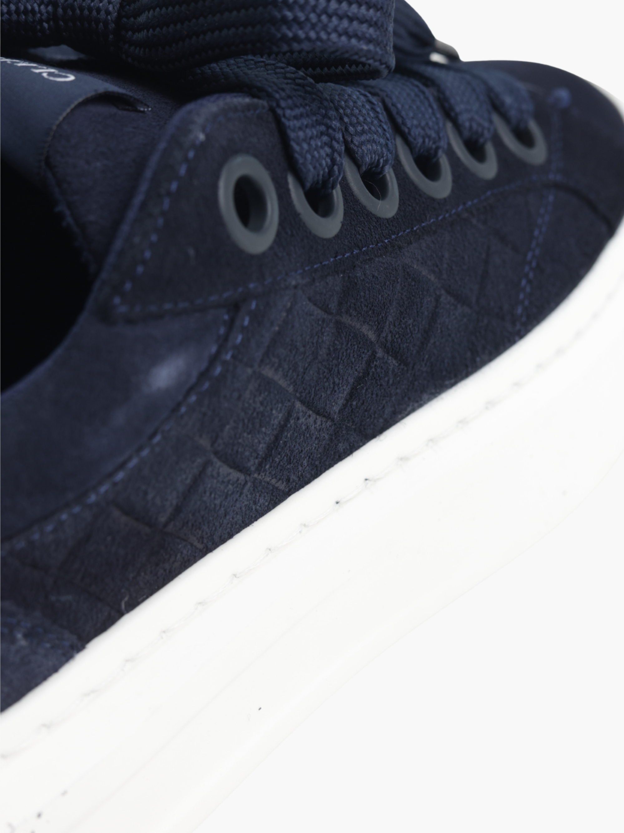 Cleens Sneaker C51 Suede White Sole Midnight Blue
