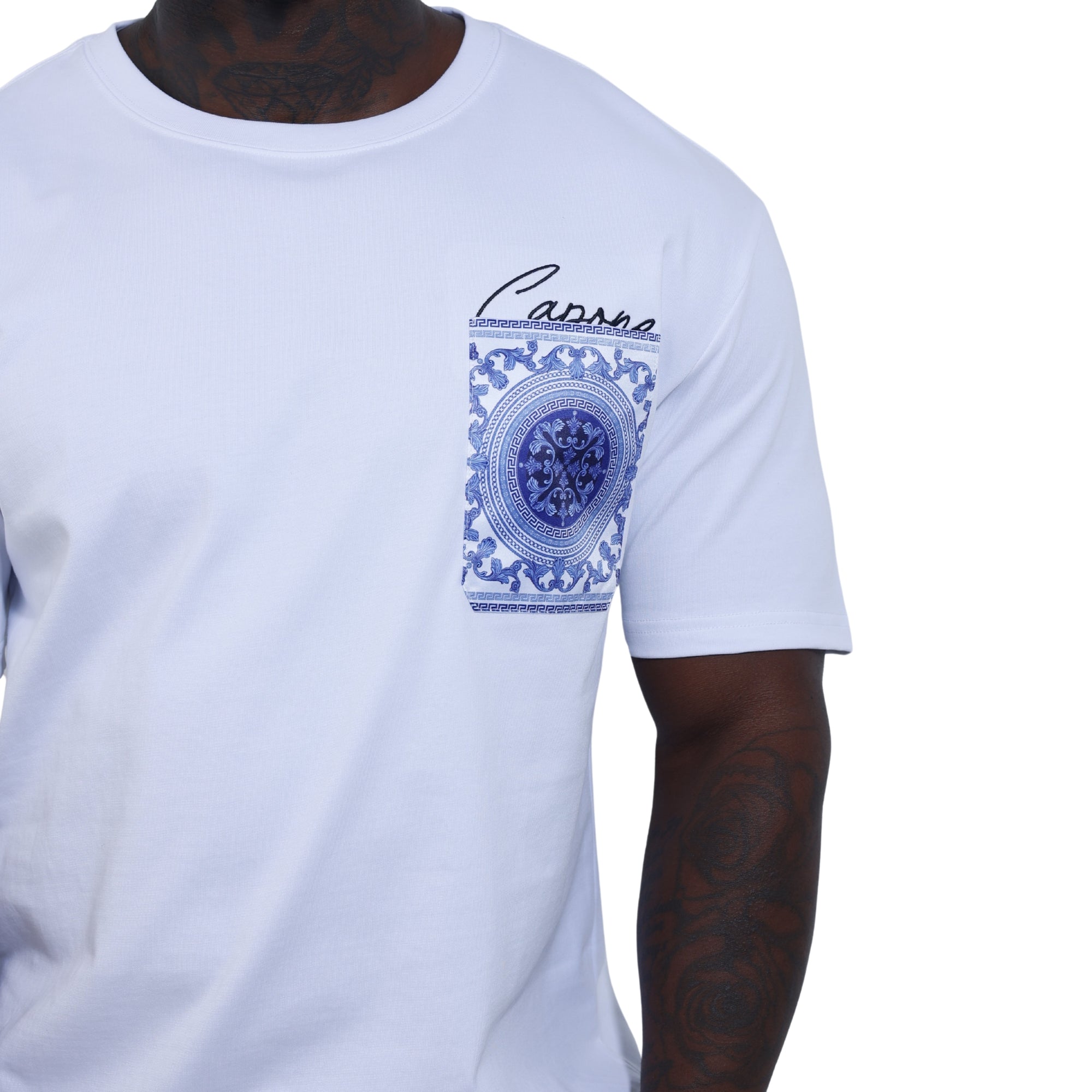 Capone T-Shirt Monaco Tiles White