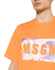 Msgm T-Shirt Bold Logo Orange