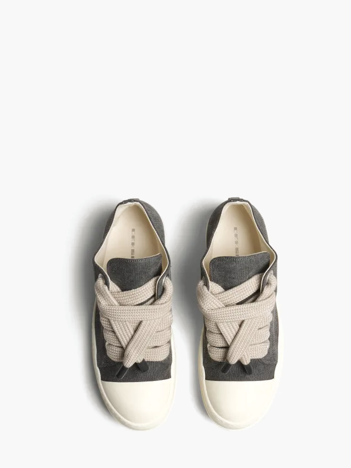 Rick Owens Sneakers RO13 Jumbolace Low Woven Gravel/Milk