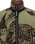 Jil Sander Jacket Allover Owl Print Khaki-Brown