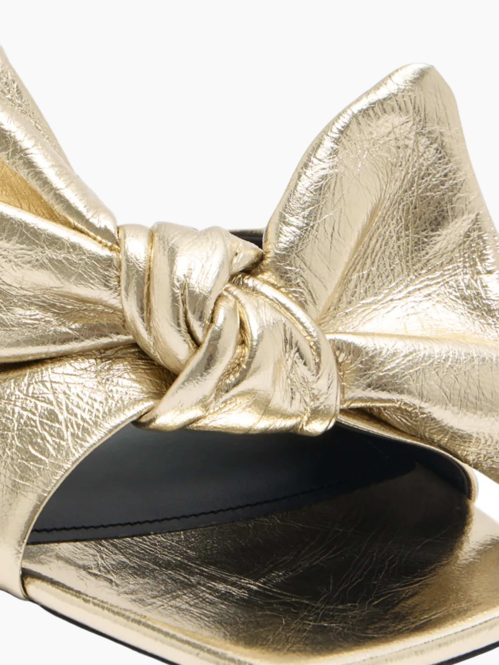 Givenchy Gh10 High Heel Bow Open  Gold