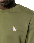 Maison Kitsune Sweater Chillax Patch Military Green