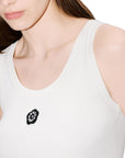 Kenzo Rib Tank Top BF 2.0 Embroidered White