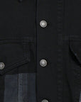 Msgm  Jacket Logo Denim Black - 4