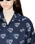 Kenzo Shirt Allover Logo Print Blue-White