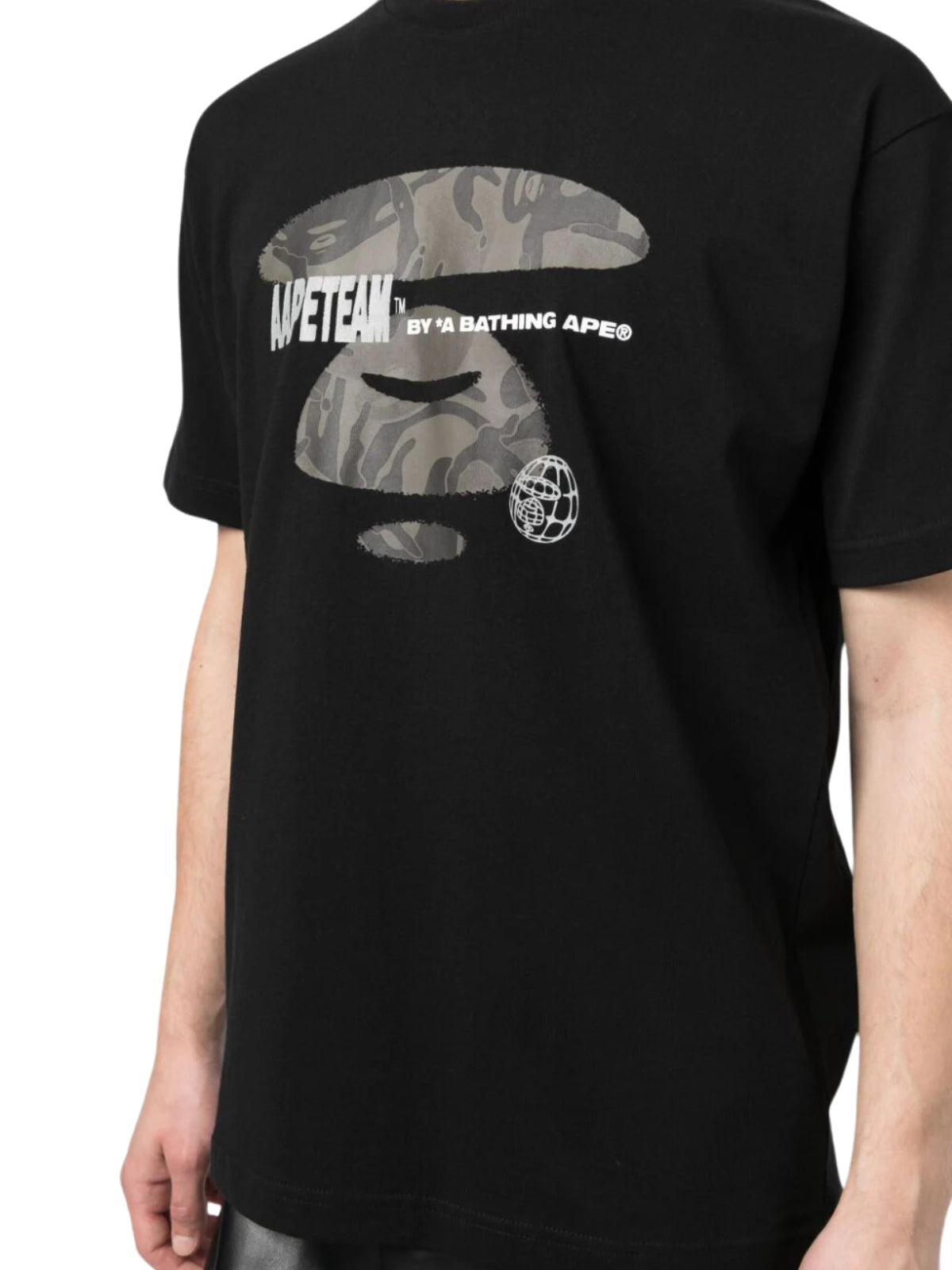 Aape T-Shirt Aapeteam Logo Black - 4