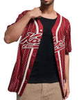 Karl Kani T-Shirt Varsity Ziczac Pinstripe Red