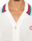 Casablanca Shirt Sport Faux Crochet White