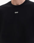Off - White T-Shirt New Off Stamp Skate Black