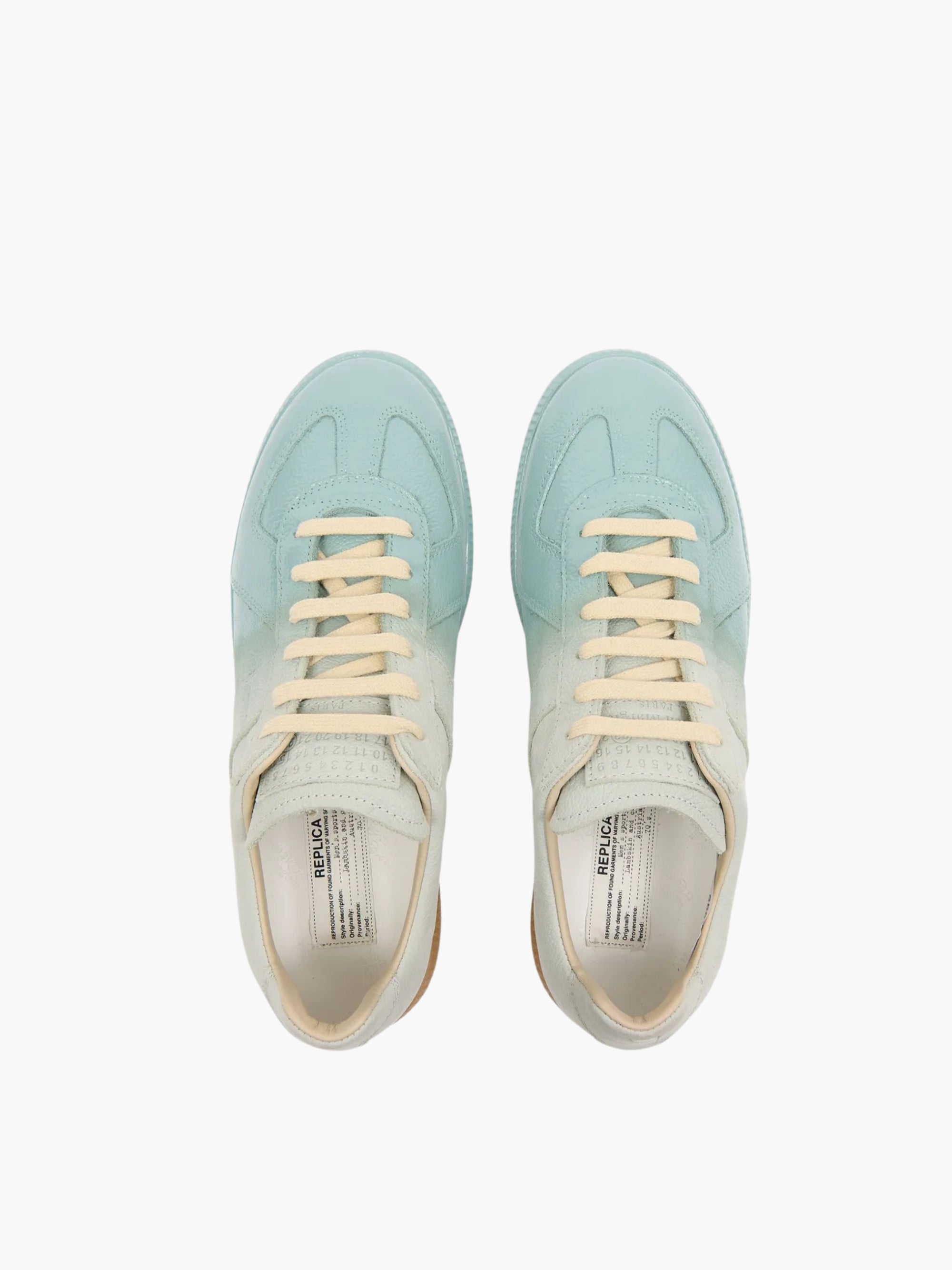Maison Margiela Sneakers Mm27 Blue Tip Lace Up White