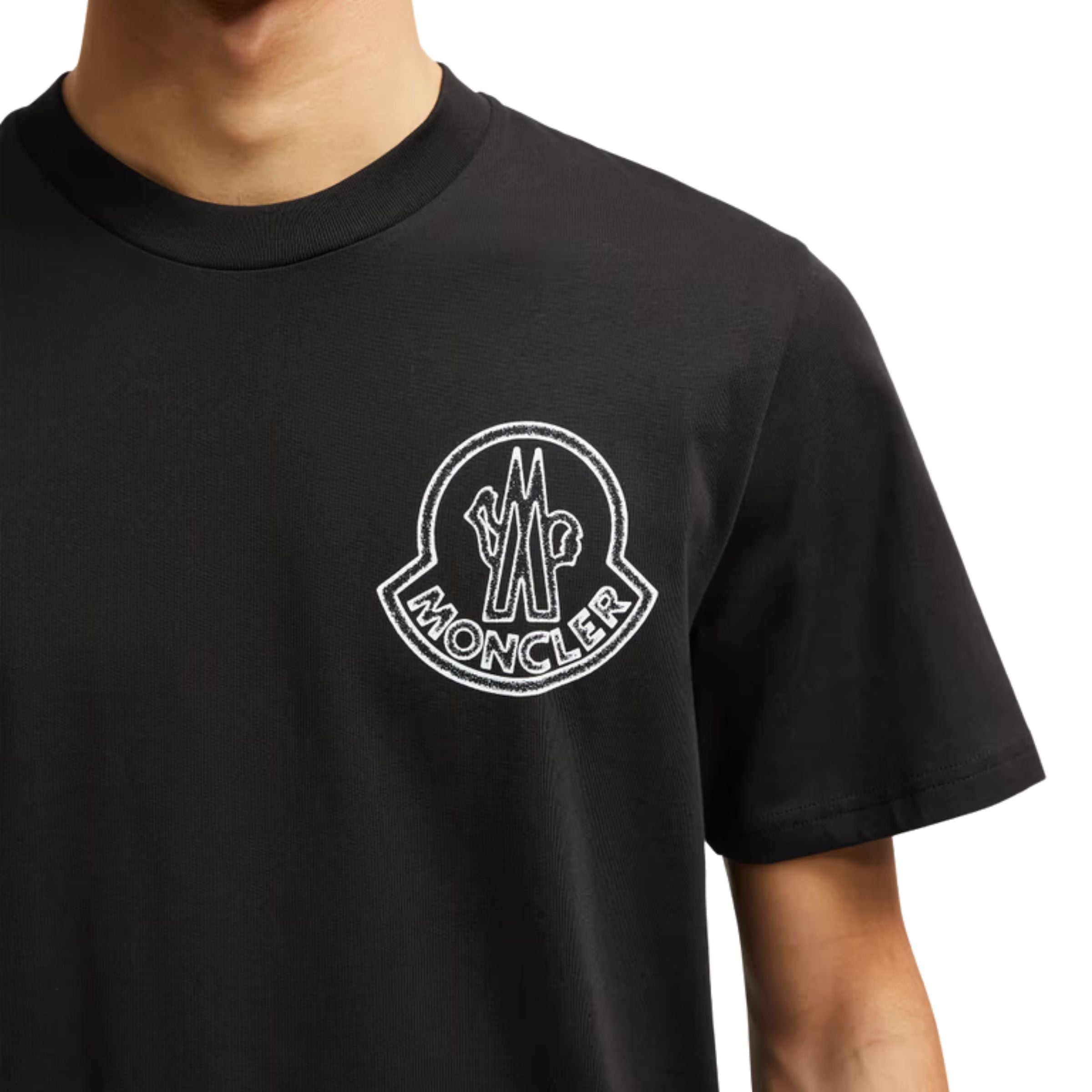 Moncler T-Shirt Logo Black-White – AL Capone Premium