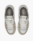 Cleens Sneakers C44 Suede Border White/Beige