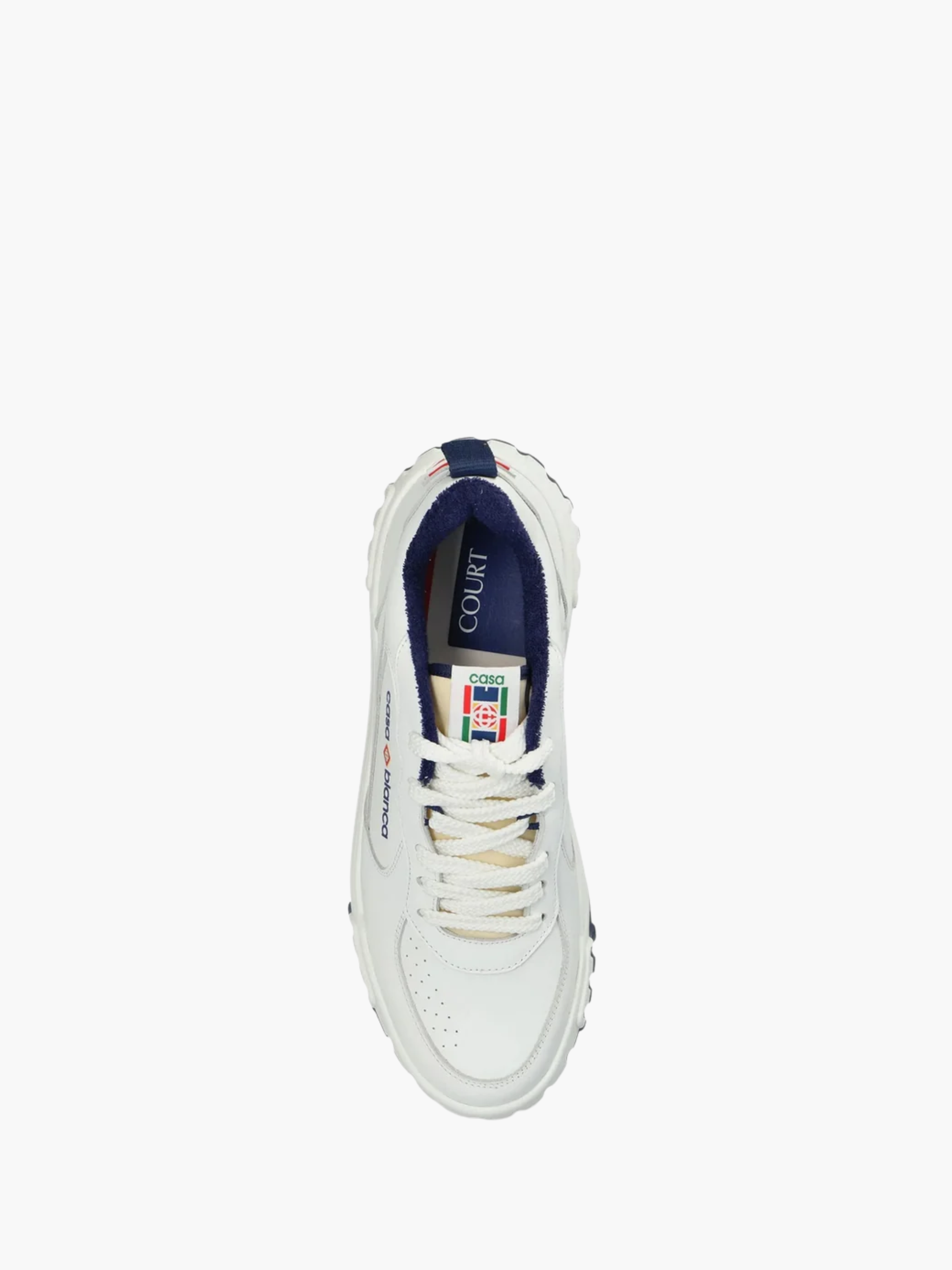 Casablanca Mens Court Sneakers White/Navy