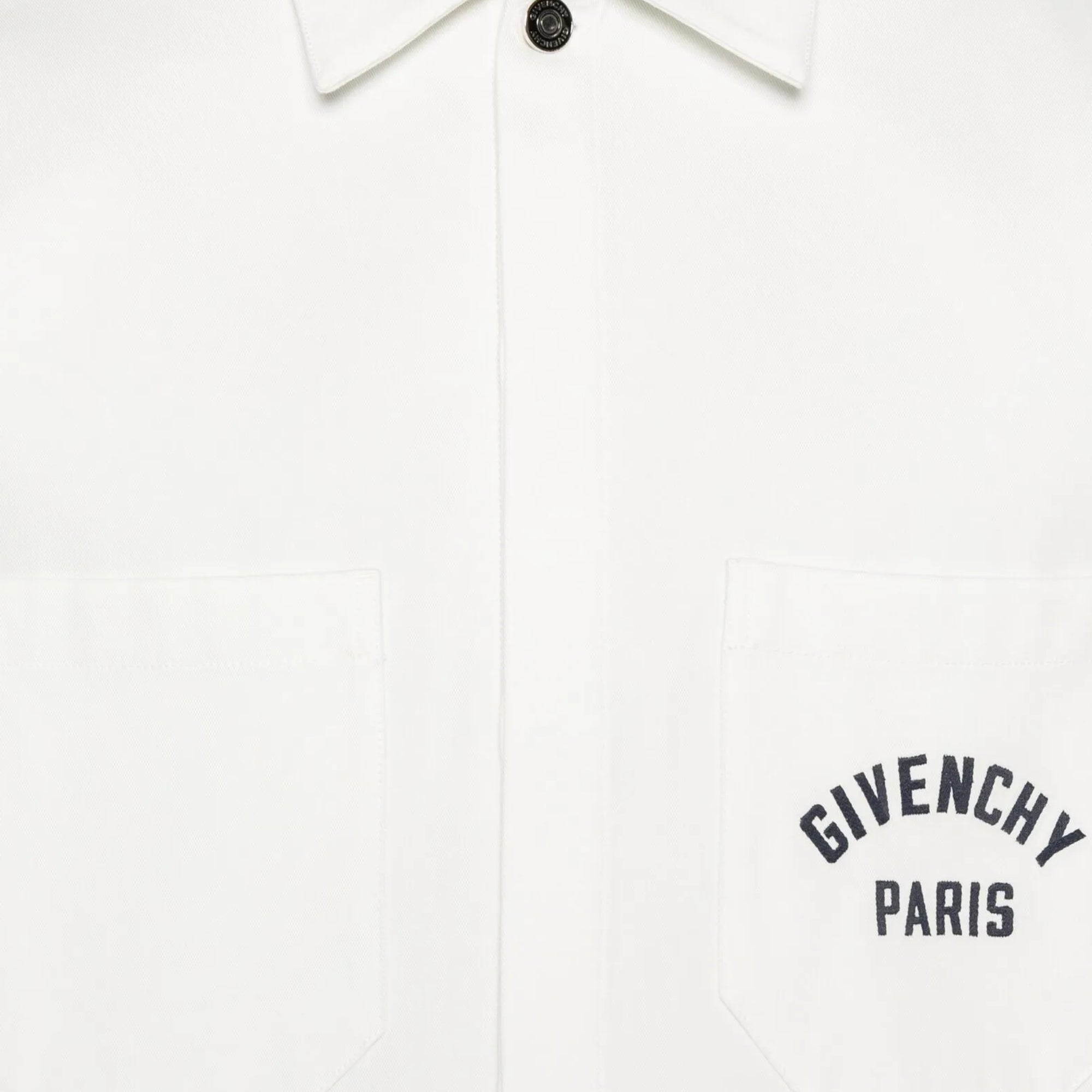 Givenchy Shirt Short Sleeve Logo Ivory