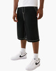 True Religion Shorts Mikey Super T Black Rinse