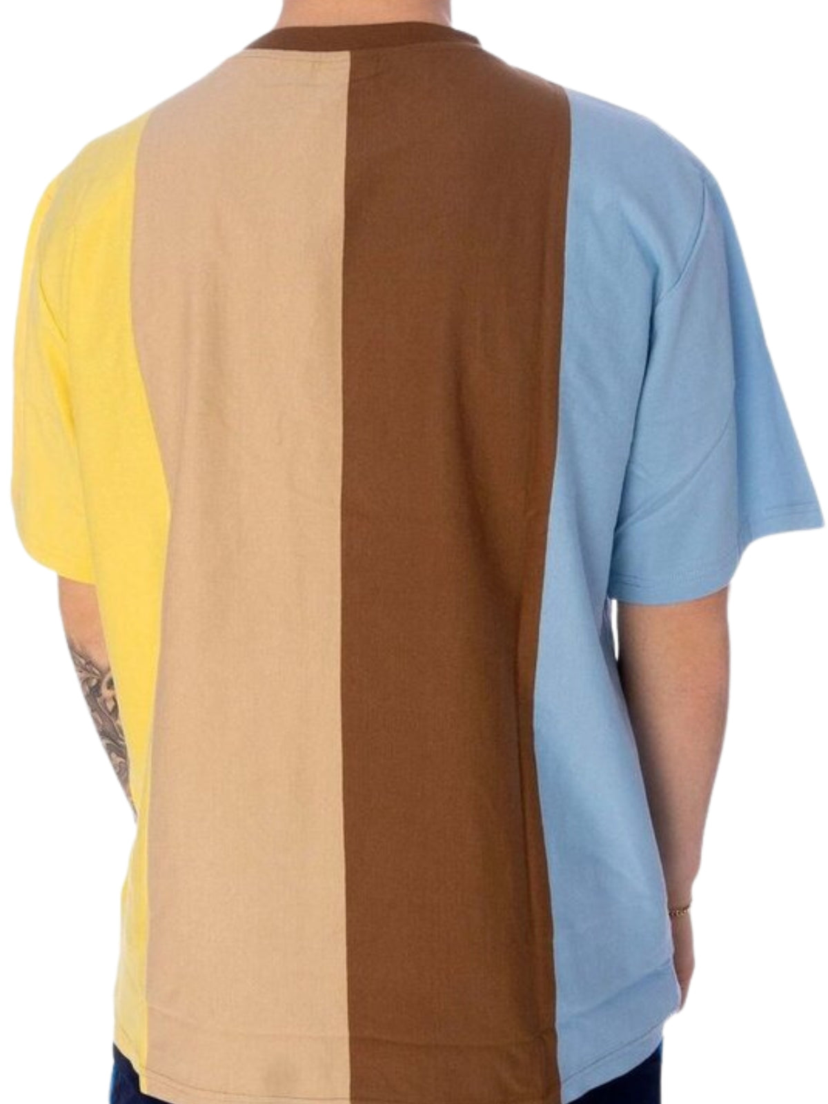 Karl Kani T-Shirt Split Colour Brown-Beige