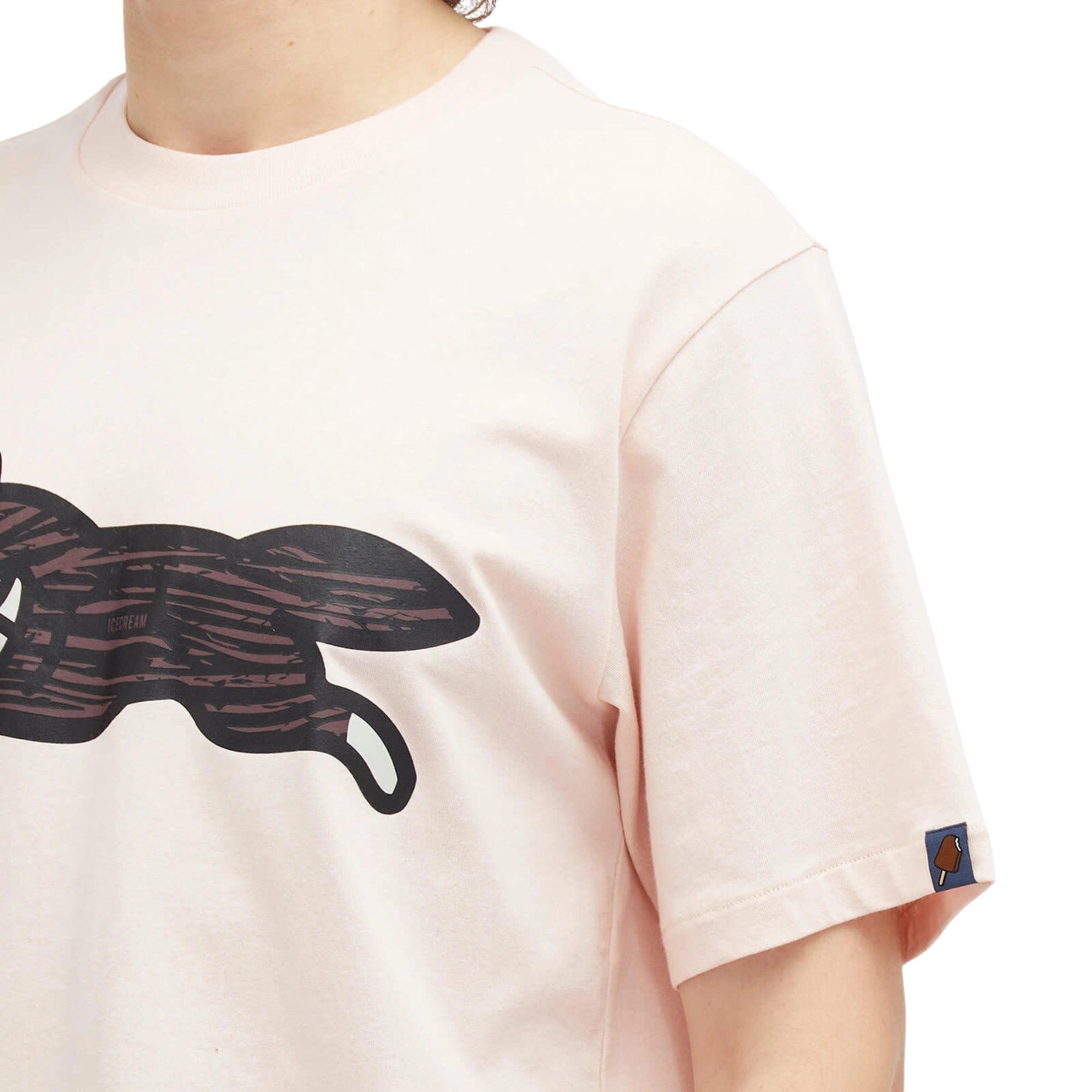 Ice-Cream T-Shirt Running Dog Pink