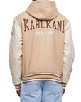 Karl Kani Jacket College Hooded Block Sand-Off-White