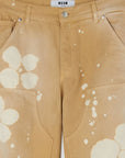 Msgm Pants Ladies Floral Sand