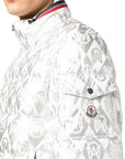 Moncler Jacket Bourne Allover Print White-Silver