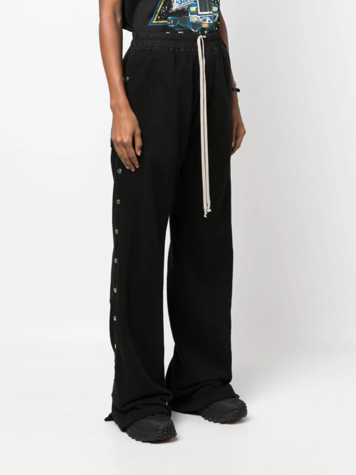 Rick Owens Track Pants Pusher Black - 4