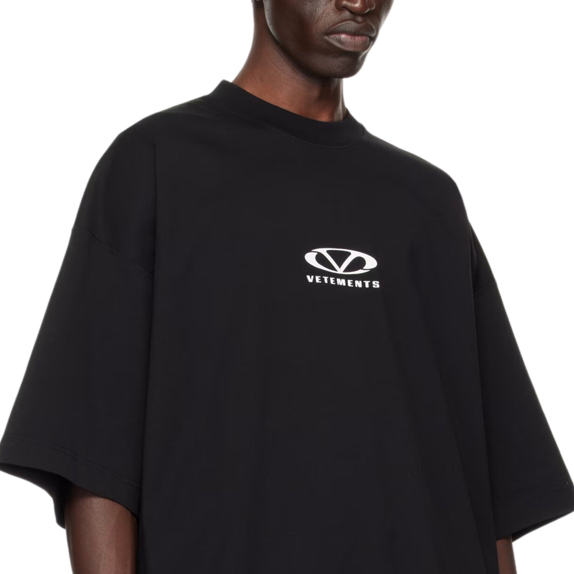 Vetements T-Shirt Oval Logo Oversized Black