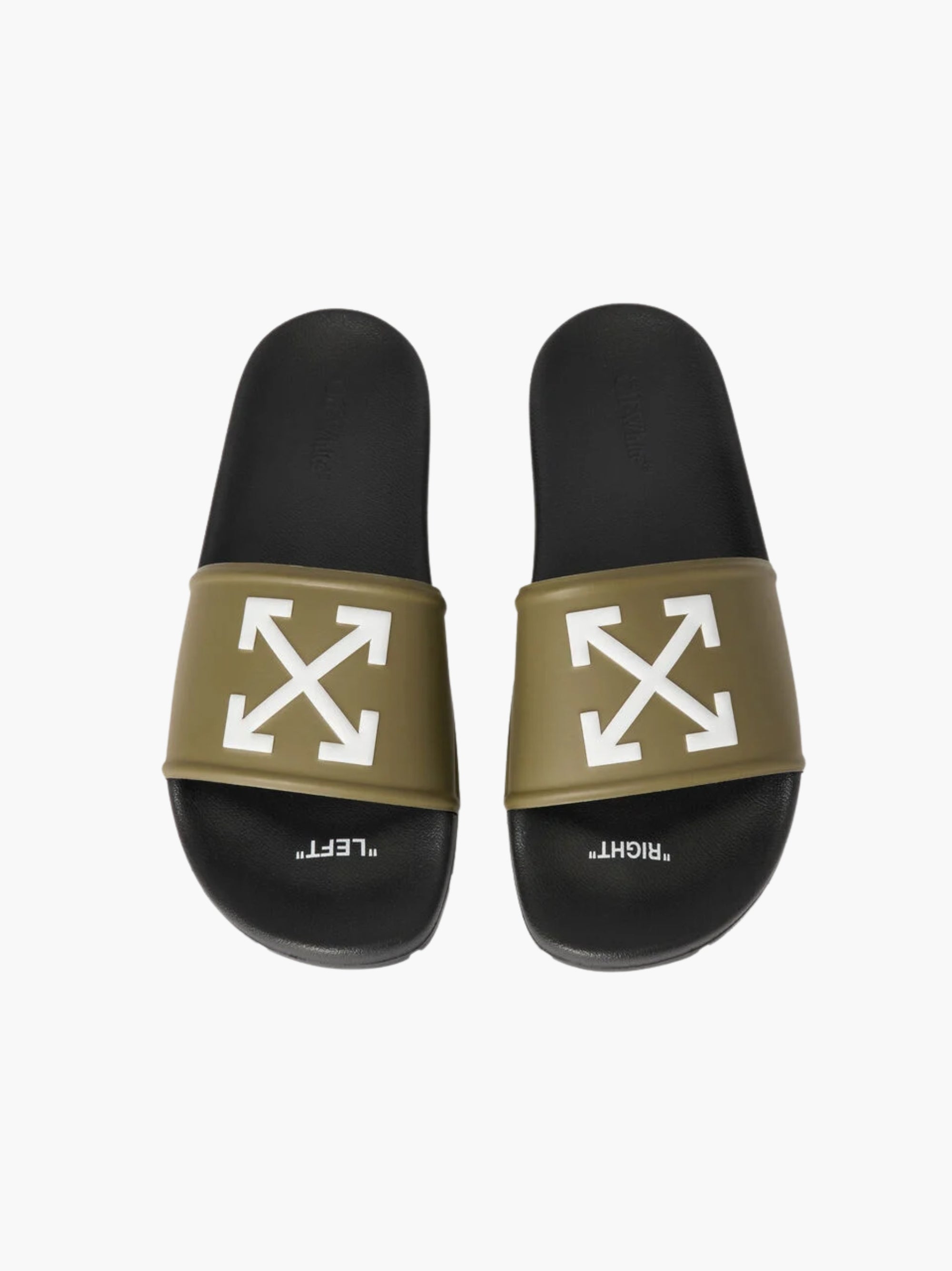 Off-white Slides Owsl21 W-arrow Black/Olive Green