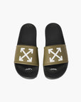 Off-white Slides Owsl21 W-arrow Black/Olive Green