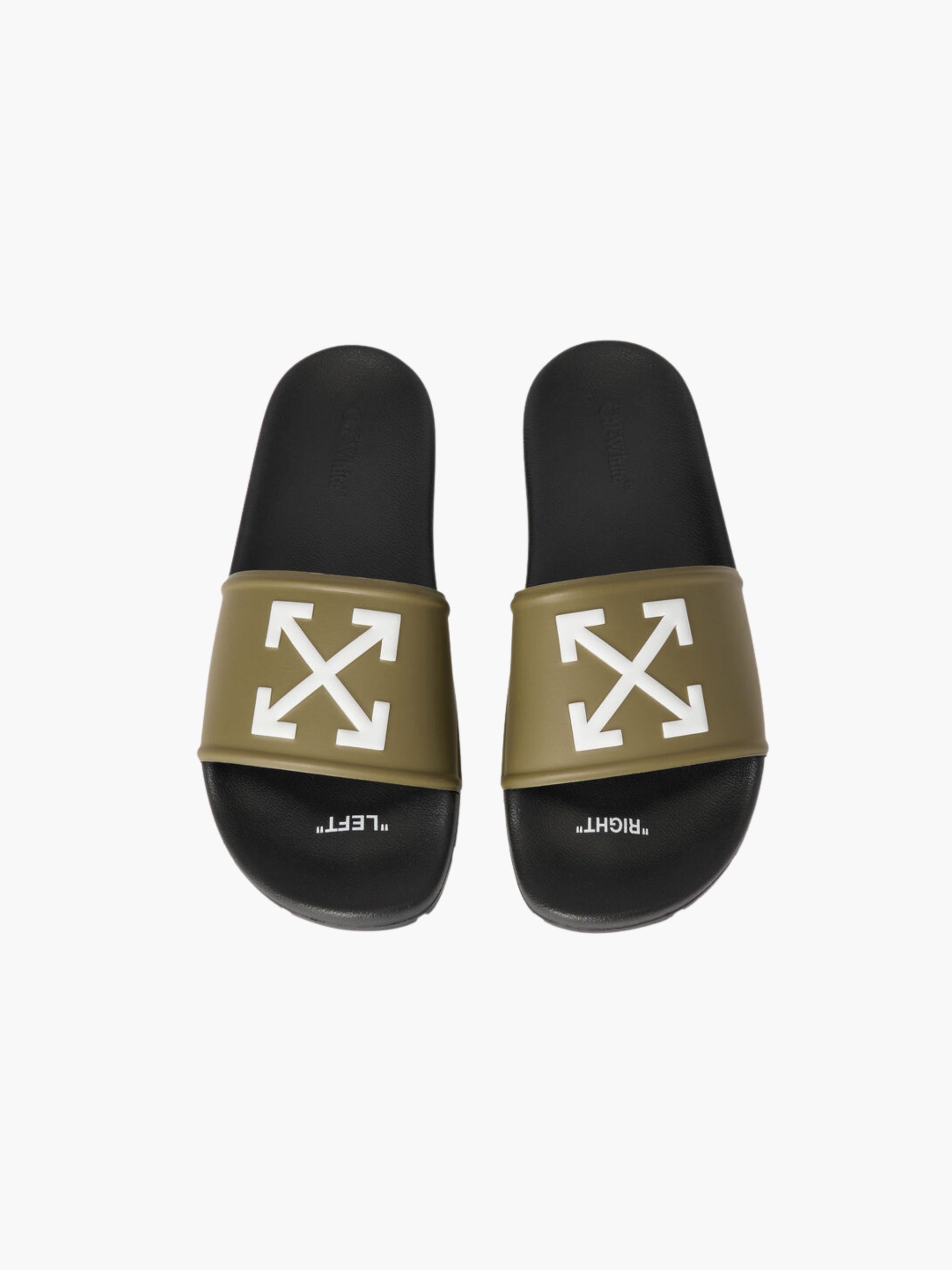 Off-white Slides Owsl12 M-arrow Black/Olive Green