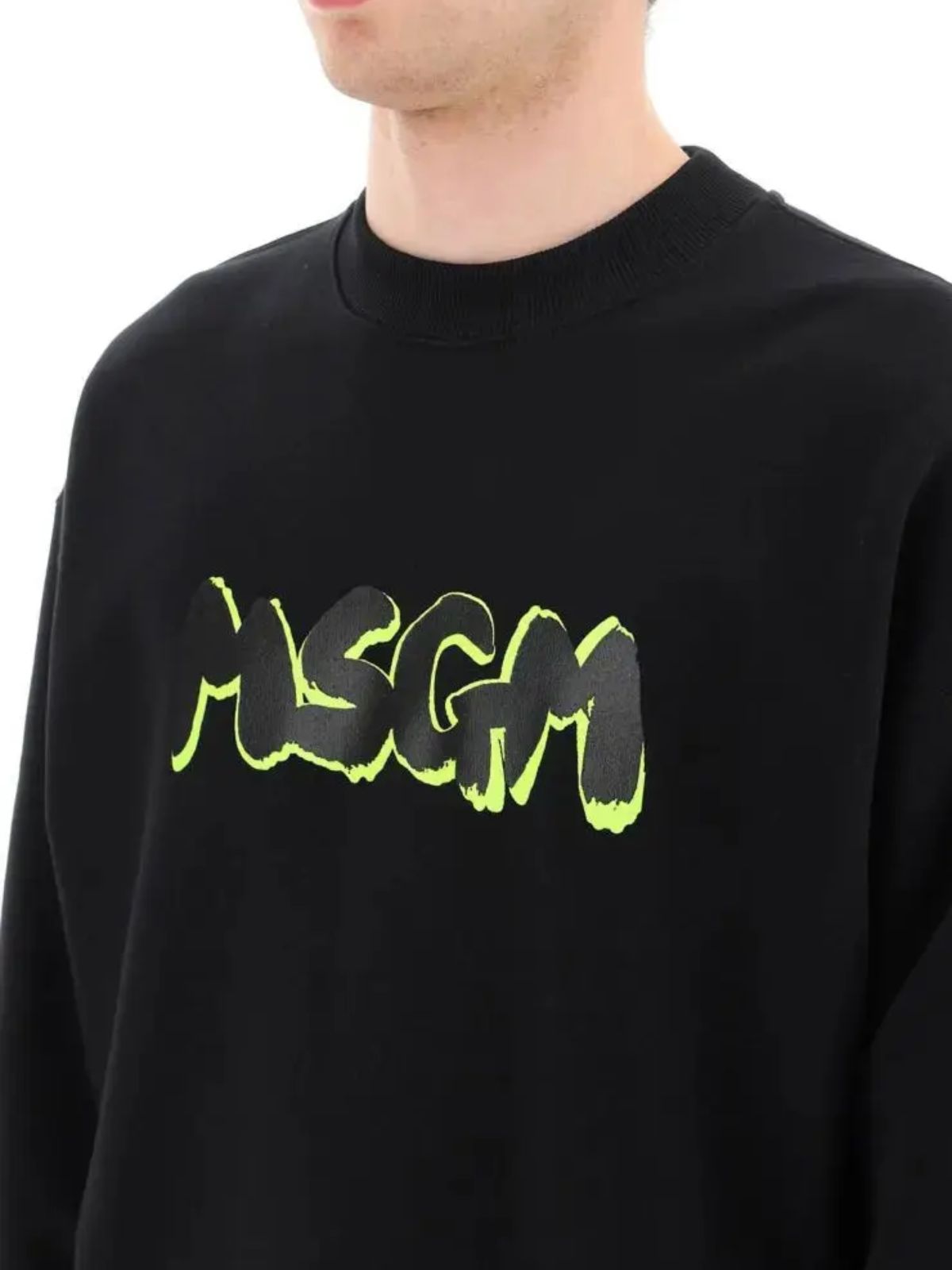 Msgm Sweater Bold Logo Black - 4