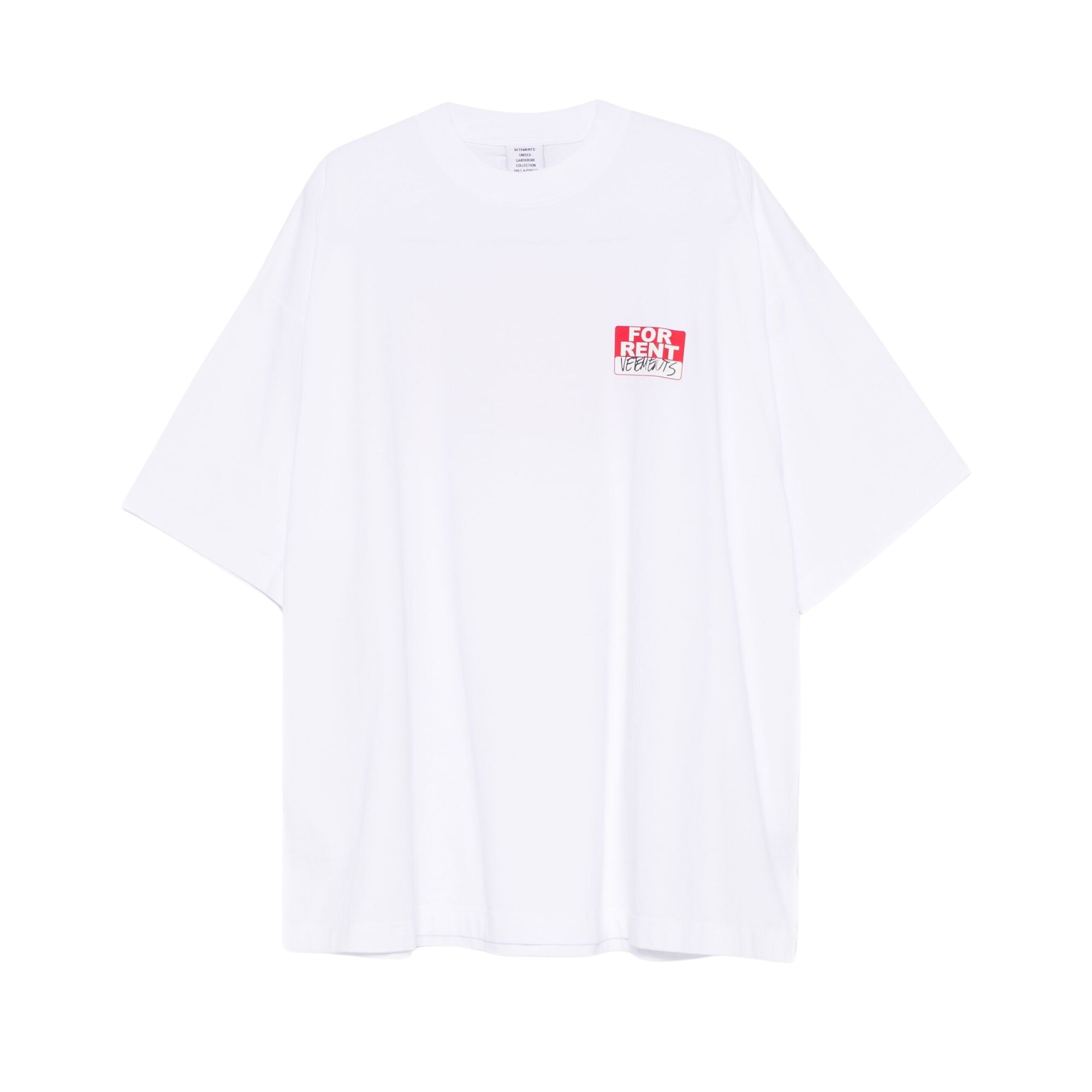 Vetements T-Shirt For Rent Oversized White