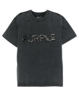 Purple T-Shirt Puff Logo Black