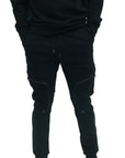 Capone Sweatpants Zipped Black