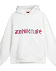 Acupuncture Hooded Sweater White-Red
