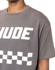 Rhude T-Shirt Off Road Logo Vintage Grey