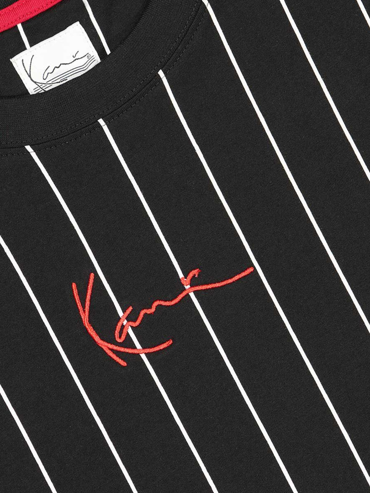 Karl Kani T-Shirt Pinstripe Black