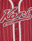 Karl Kani T-Shirt Varsity Ziczac Pinstripe Red