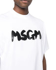 Msgm T-Shirt Bold Logo White