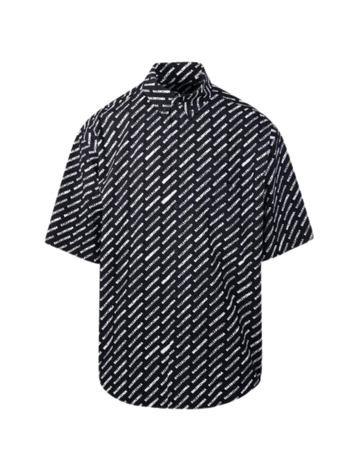 Balenciaga Shirt Monogram Logo Black - 1