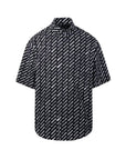 Balenciaga Shirt Monogram Logo Black - 1