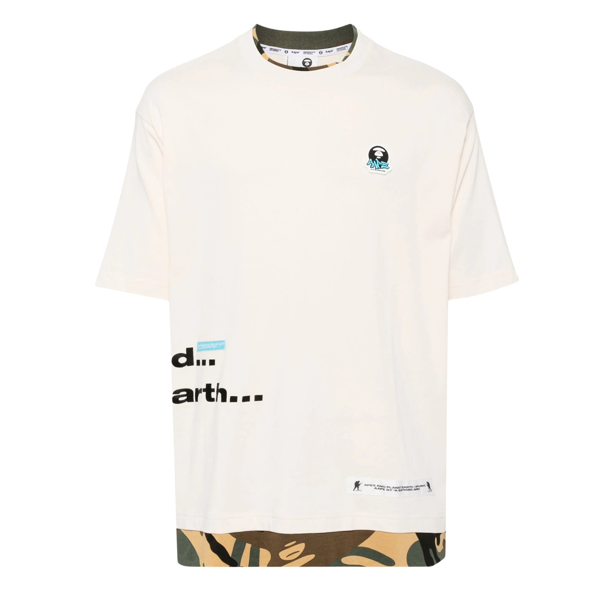 Aape T-Shirt And...Earth...Ivory